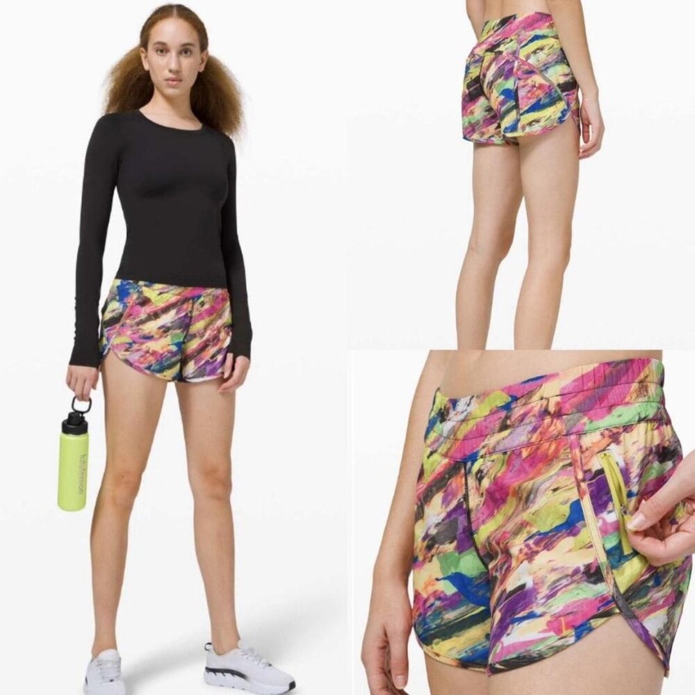 lululemon athletica Colorful Patterned Athletic Shorts